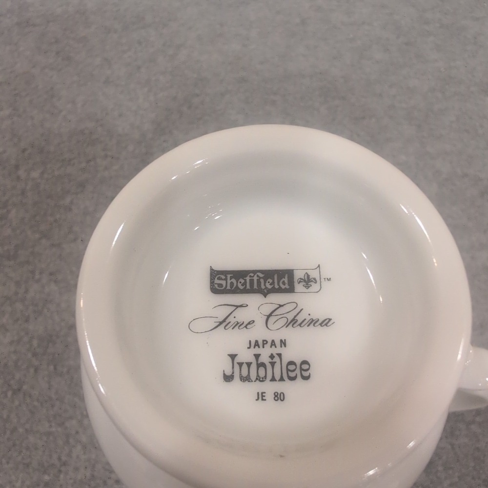 Sheffield Fine China Jubilee JE 81 Demitasse Cup and Saucer Set Floral Japan - Picture 9 of 9